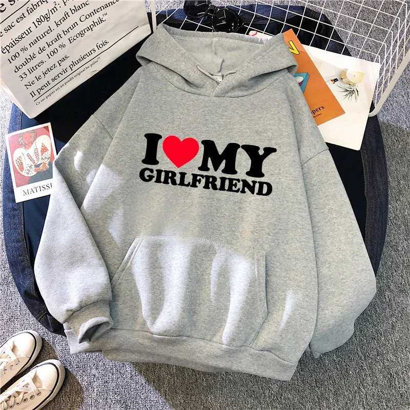 2025 Hot Sale Couple Hoodie Classic Love BF GF Printed Sweatshirt All Season Man Woman Home Outdoor Casual Sporty Loose PulloverT251105