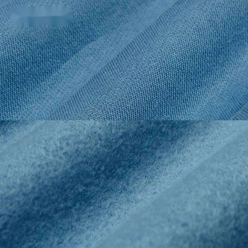 Thick Vlevet Tracksuit Unisex Trendy Solid Color Jogging Suit Mens Blank Matching Fleece Sweatpant Set