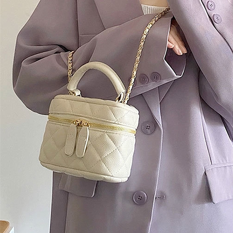 Mini Quilted Chain Diamond Checkered Womens Crossbody Bag Fashion Handbag High Quality PU Small 251030