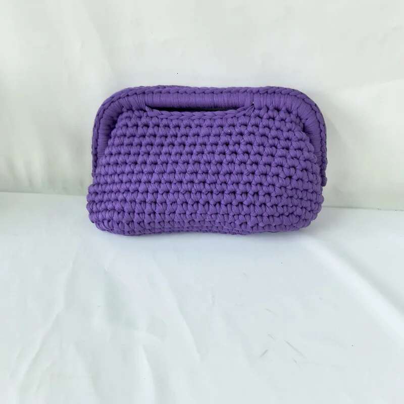 Women's bracelet cloud handbag crochet clip bag, underarm bag