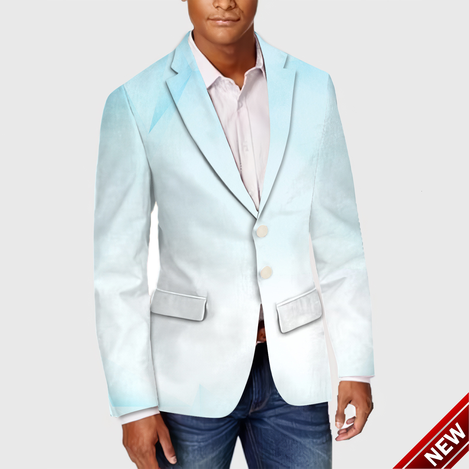 Mens spring top commuting casual printed double button suit jacket mens plus size British suit