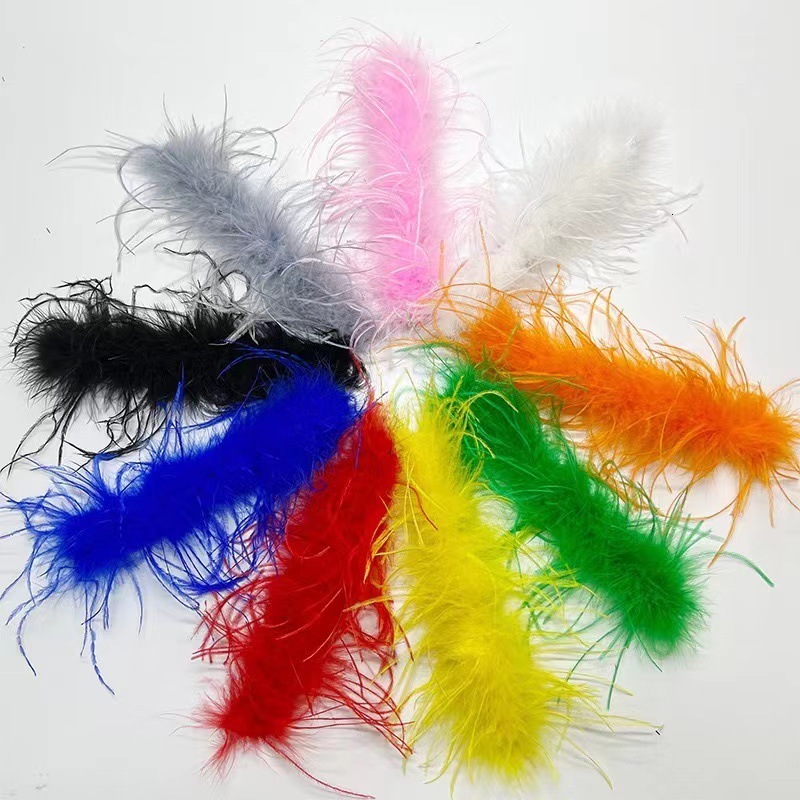 Real Ostrich feather cuff plumes bracelet for women white Cuffs pens Shirt with feathers girls fur cuffs ornament boa plume 240625