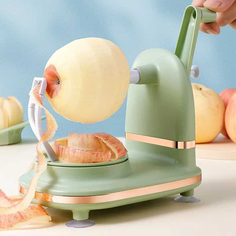 Creative Kitchen Cutter Tool New Handcranked Peeler Stainless Fruit Peeler Slicing Machine Fruit Machine Peeled Kit C251105