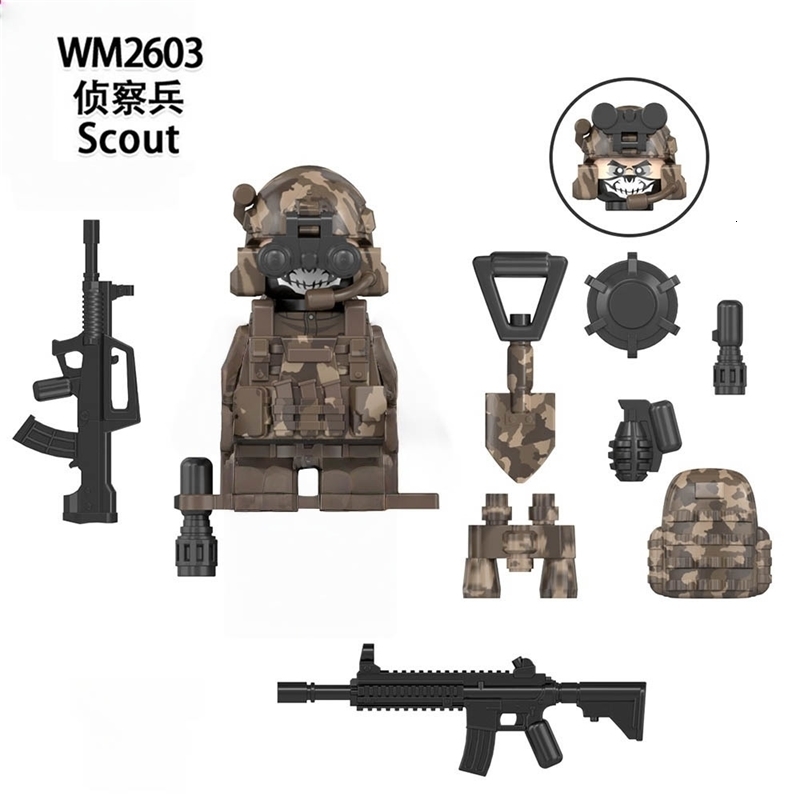 WM6147 WM6168 Military Series SWAT Special Forces Building Blocks Commando Soldier City Cap Mini Action Figure Toys 251104