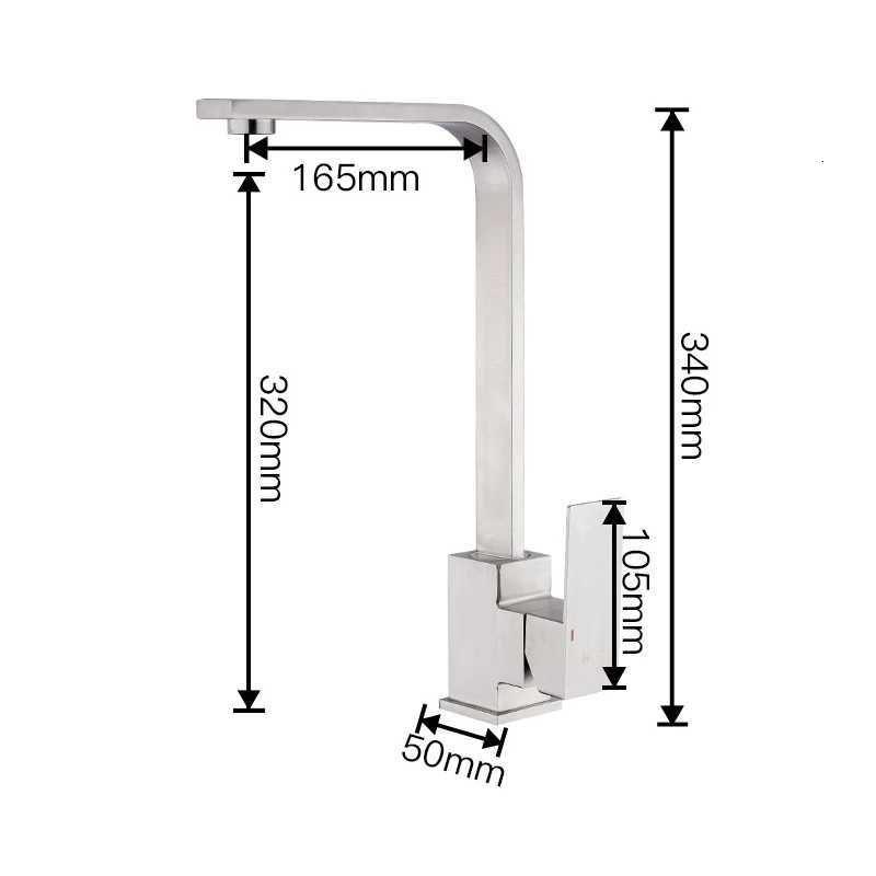 Bed Gold Stainless Steel Kitchen Faucet 360 Degree Swivel Deck Mounted Hot and Cold Mixer Spout Single Handle Sink Tap Crane Y251104
