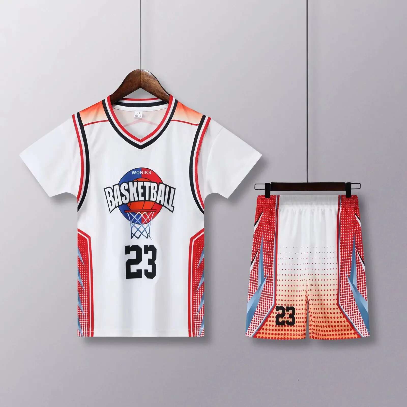 NEW 24 25 Children's clothing suit boy girl Fans Basketball Jerseys 23 Fake two-piece uniform kit training Shirts and shorts