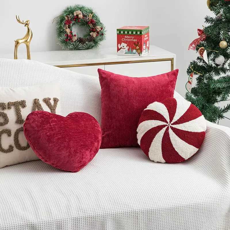 Christmas Candy Cane Throw Pillow Soft Sofa Cushion Festival Heteromorphic Decorative Pillow Doll For Christmas Decoration Gift Y251105
