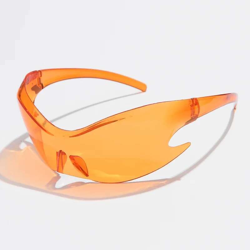 Brand Sports Punk Y2K Sunglasses Women Men Unique Goggle One Piece Sun Glasses For Male Cycg Hip Hop Shades UV400