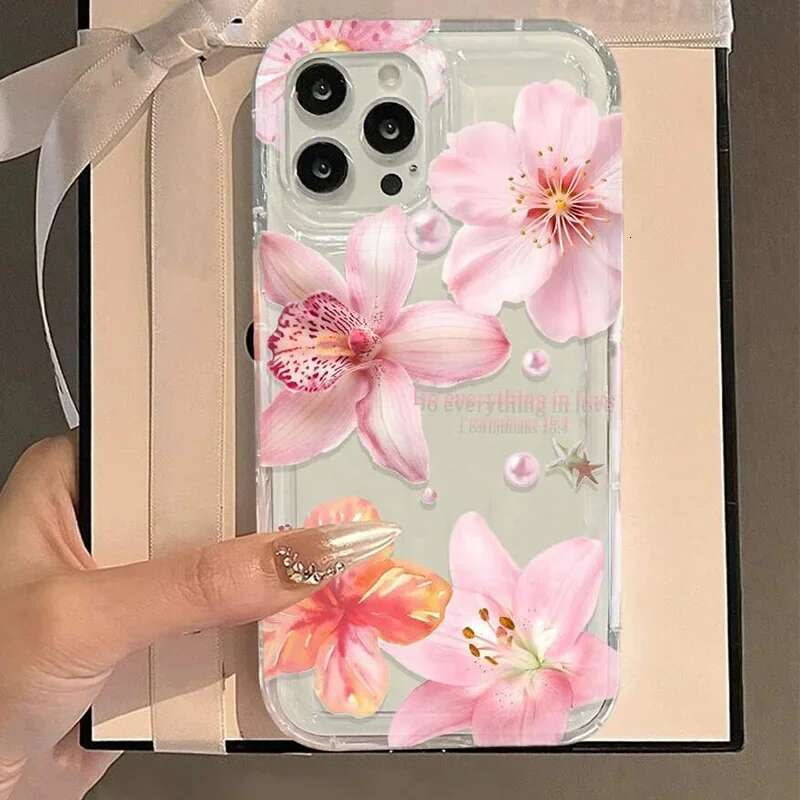 Lily wer Print Clear Soft Phone Case For iPhone 14 13 12 11 Pro Max XS XR X 7 8 15 16 Plus SE Shockproof Silicone Cover