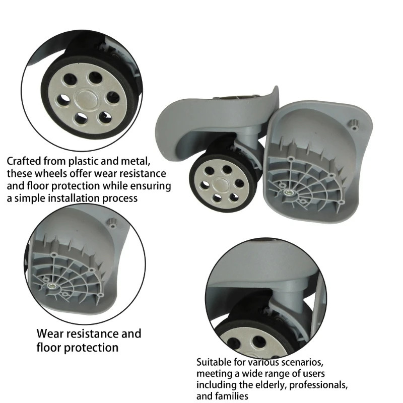 1 Pair A191 Trolley Case Luggage Wheel Repair Universal Travel Suitcase Parts Accessories Wheel Replacement 251031