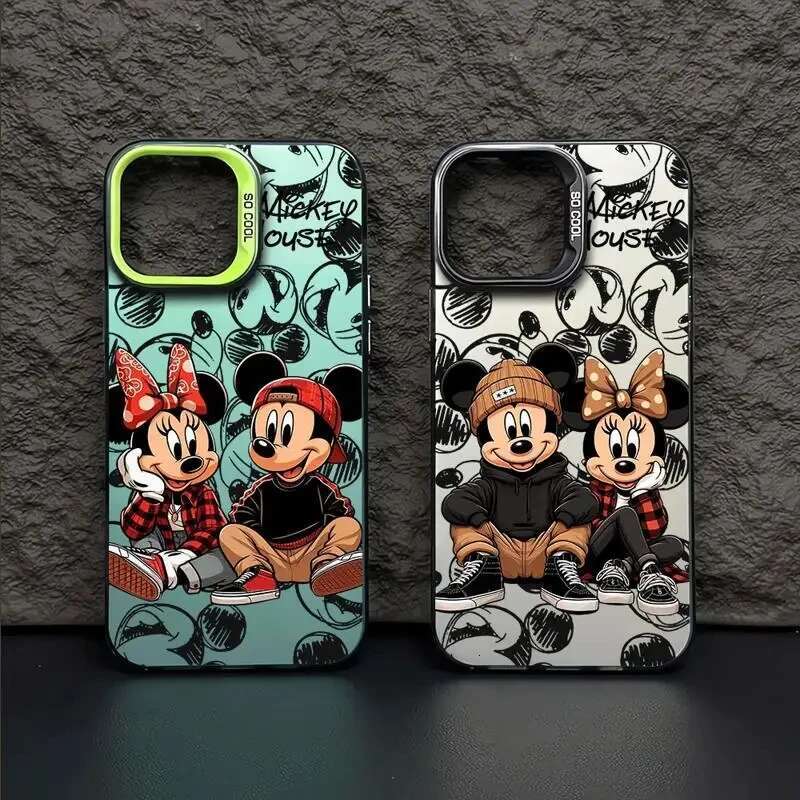 Minnie Mouse Full Screen Phone Case for iPhone 16 15 14 12 11 ProMax 7 8 Plus XR XS MAX 13 Mini Cool Back Cover