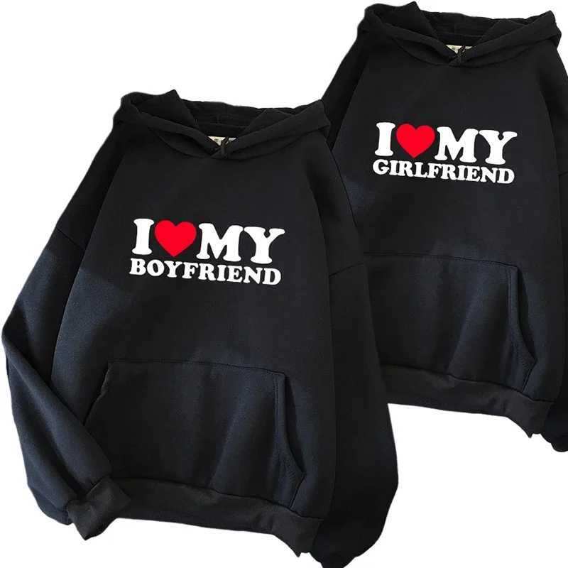 2025 Hot Sale Couple Hoodie Classic Love BF GF Printed Sweatshirt All Season Man Woman Home Outdoor Casual Sporty Loose PulloverT251105