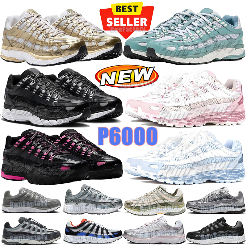 Designer Shoes p6000 Mens Shoes P 6000 Running Shoes for Men Women Sneakers Triple Black White Khaki Metallic Sier Racer Blue Casual Womens Outdoor Sports Trainers