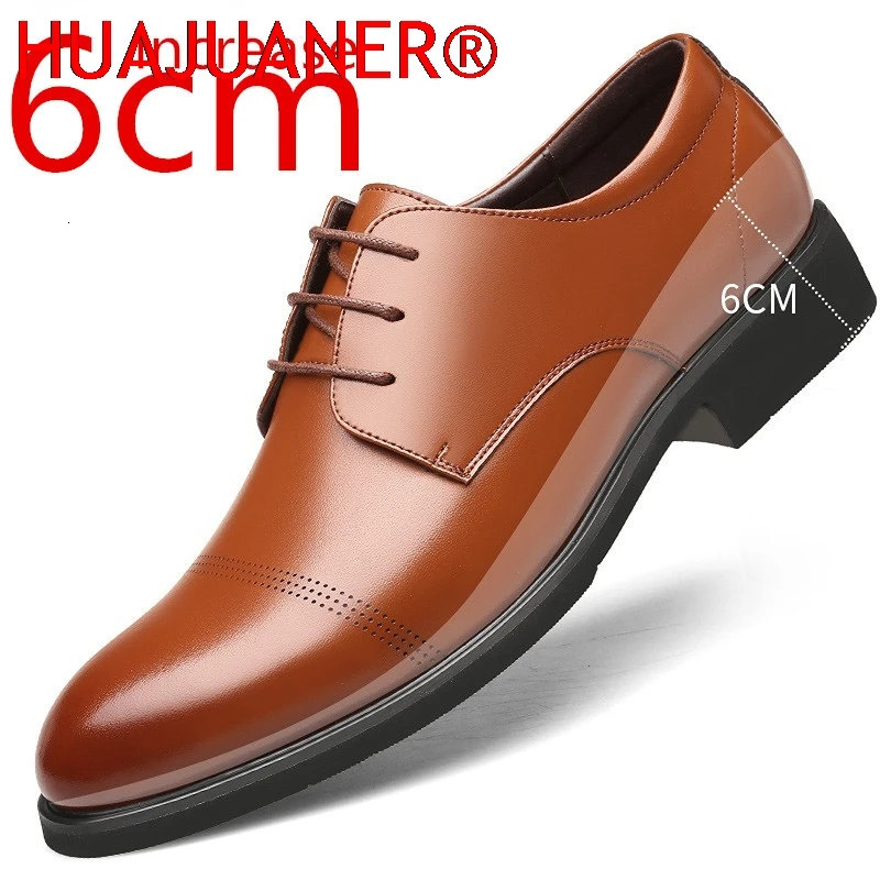 Height Increasing Shoes Men Taller Elevator Shoes 6CM Invisible Insole for Daily Mens Heighten Increased Wedding shoes Man 251103