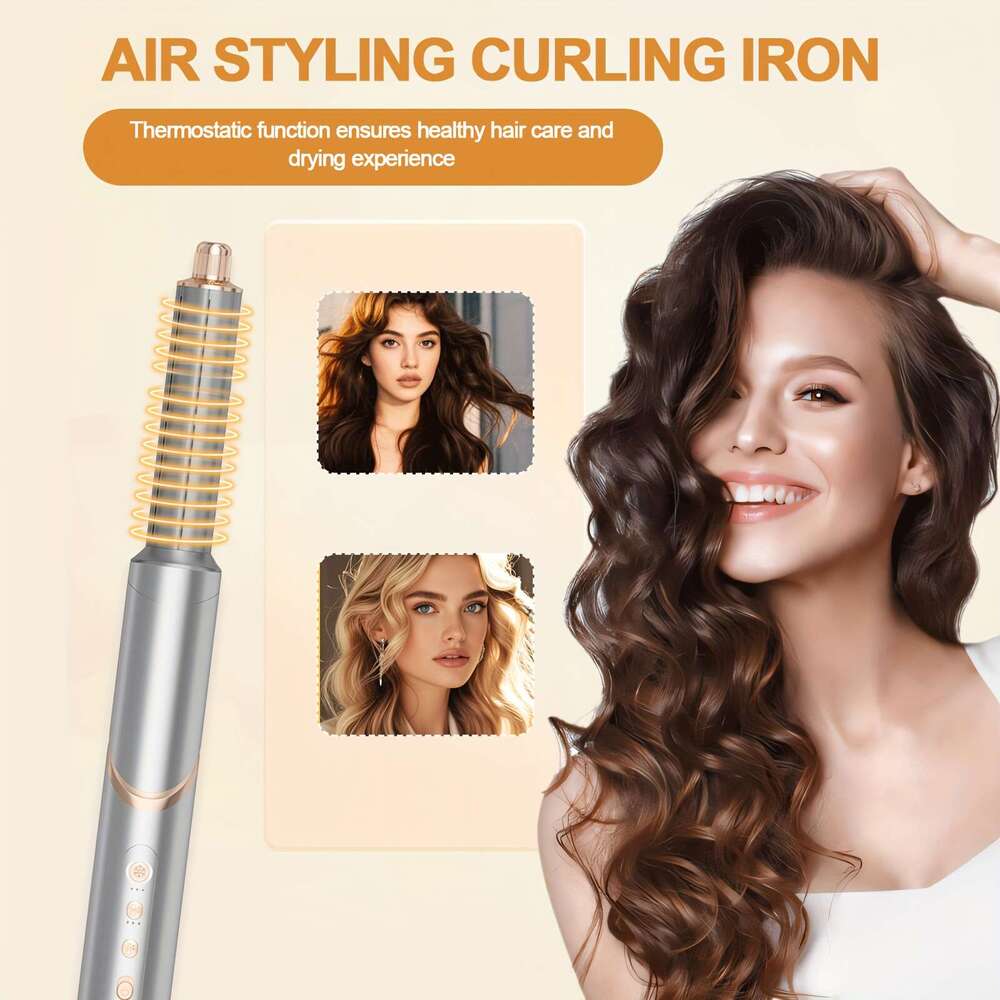 8In 1 Negative Ionic Foldable Wrap Air Styler Set, 110000 RPM High-Speed Hot Dryer Brush Set For Curling, Fast Dry, Straightening - Versatile Hair Sty