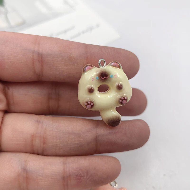 10 Cute Dog and Cat Charm Pendants for Jewelry Making Discovery Kawaii Resin Animal Pendant Flat Back C220 250325