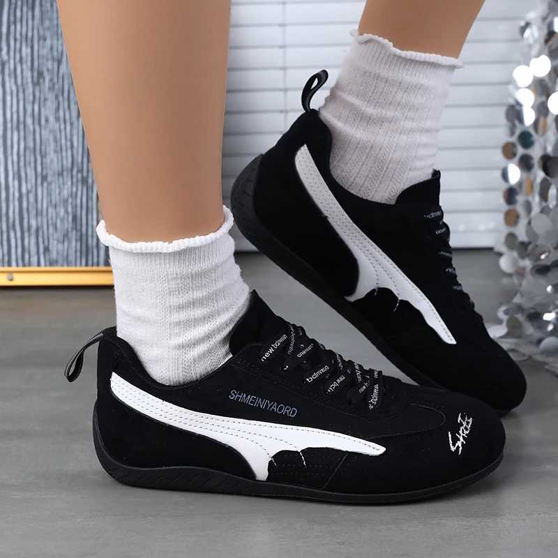 2025 New Wens Running Shoes Flat Lace-Up Soft Sole Lightweight Versatile Casual Athletic Sneakers Y251105