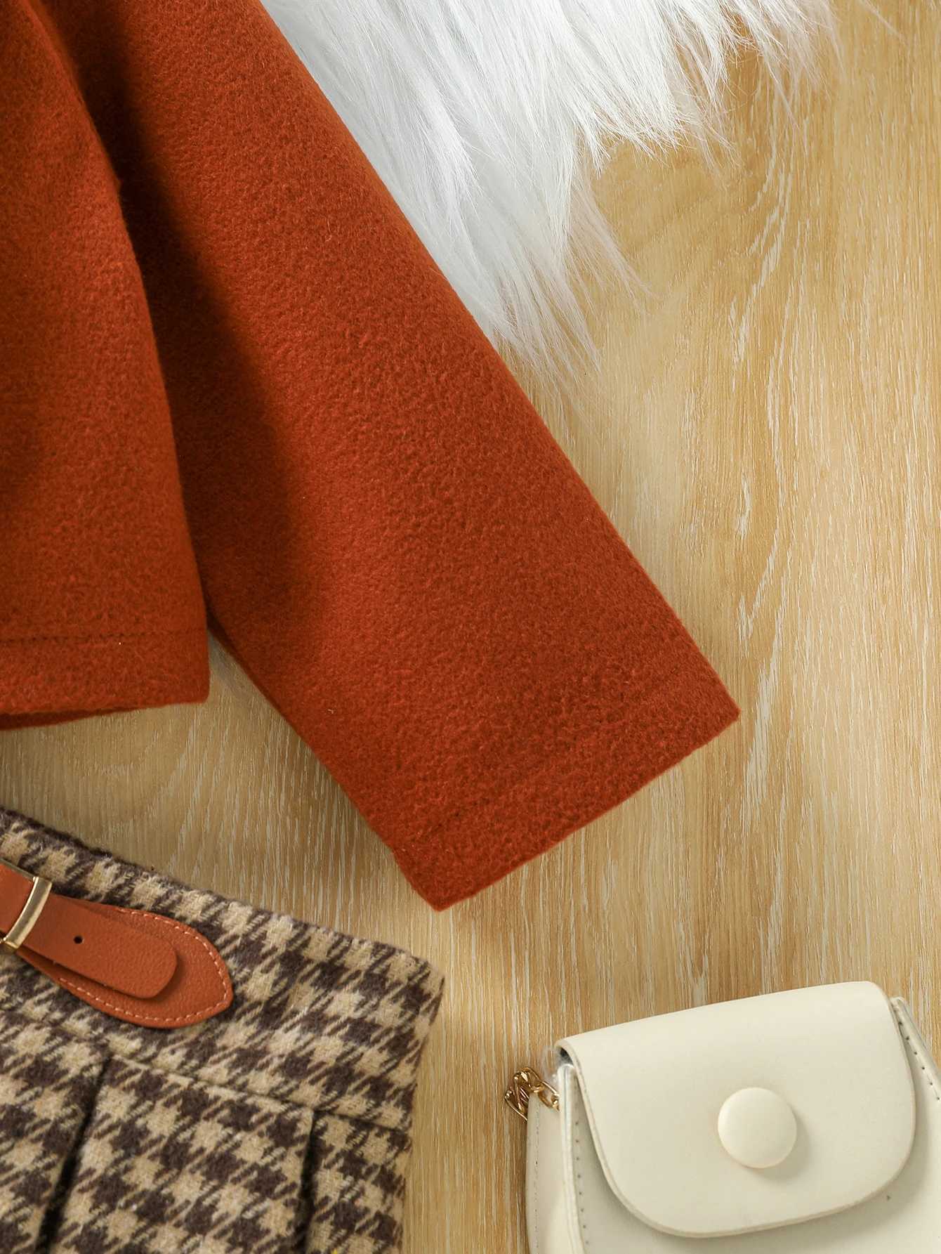 2025 Kids Autumn Winter Suit For Girls Collar Blazer Coat And Skirts 2Pcs Childrens Elegant Outfits For 1-7Y Fashion Set Y251105