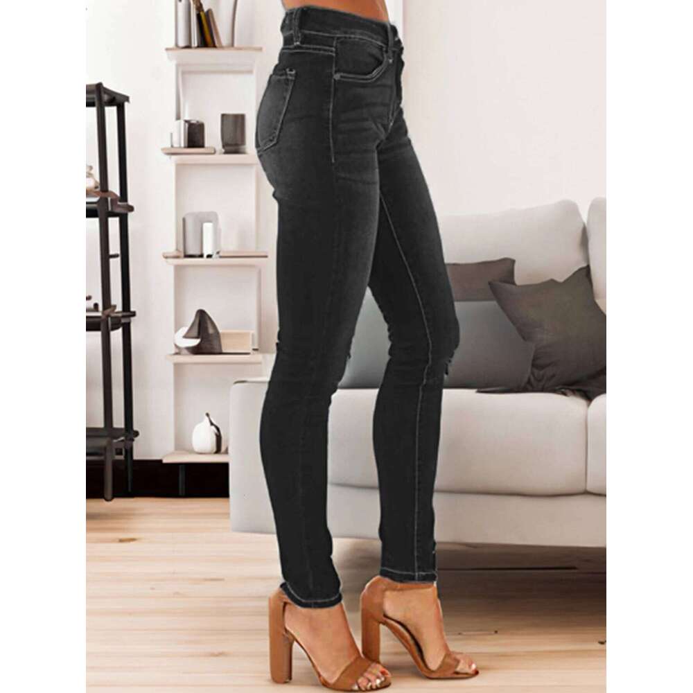 Women's High-Elastic Slim-Fit Spice Girls Fashionable Casual Jeans