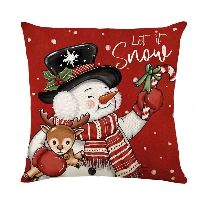 45cm Christmas Decorations Christmas Cushion Cover Pillowcase 2024 for Home Ornament Xmas New Year Christmas Decor 2025 home Y251105