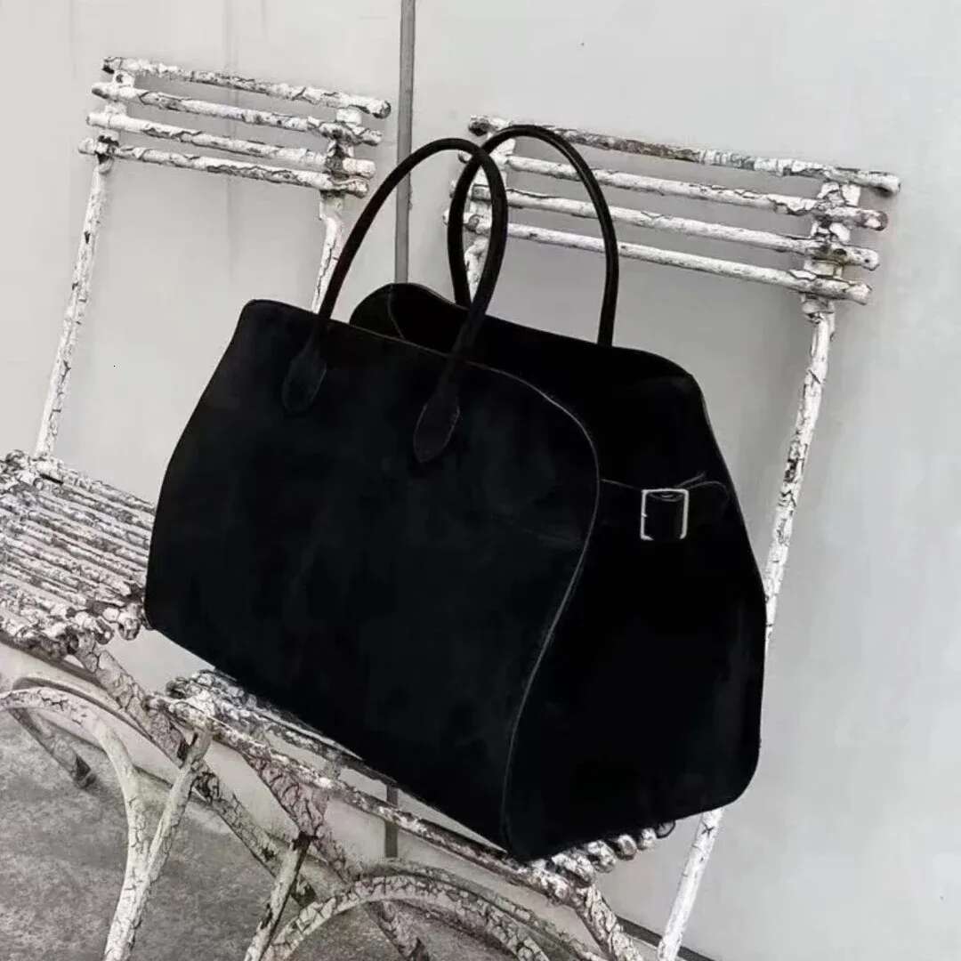 High Quality Margaux 15 Cowhide Handbag Shoulder Margaux15 Soft Genuine Leather Large Capacity Suede Tote Bag