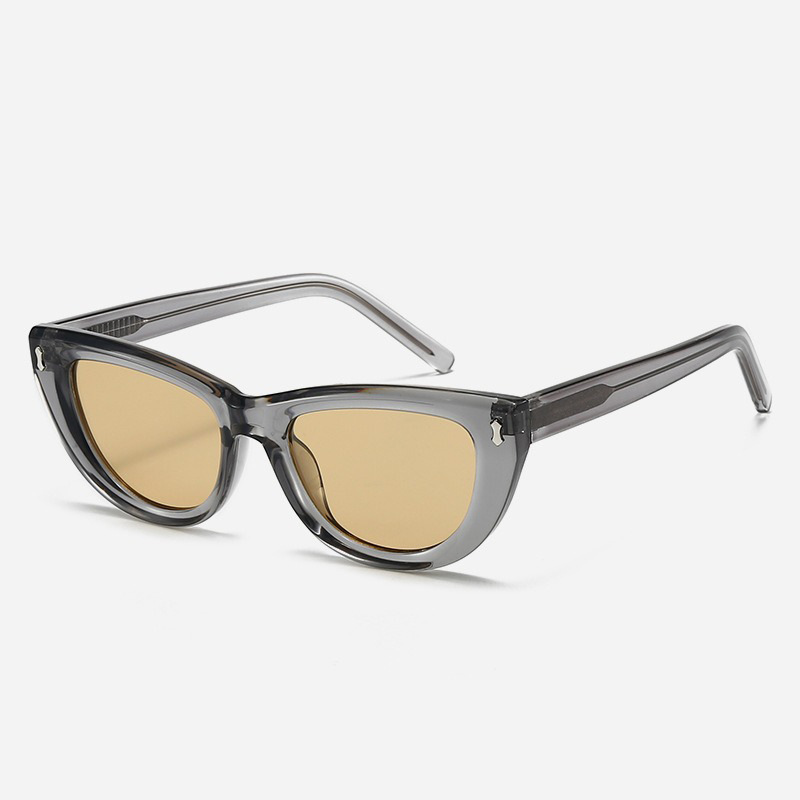 New Cat Eye Sunglasses for Women Retro Small Frame Lightweight Designer Petite Oval Polarized UV 400 Shades Versatile Unisex