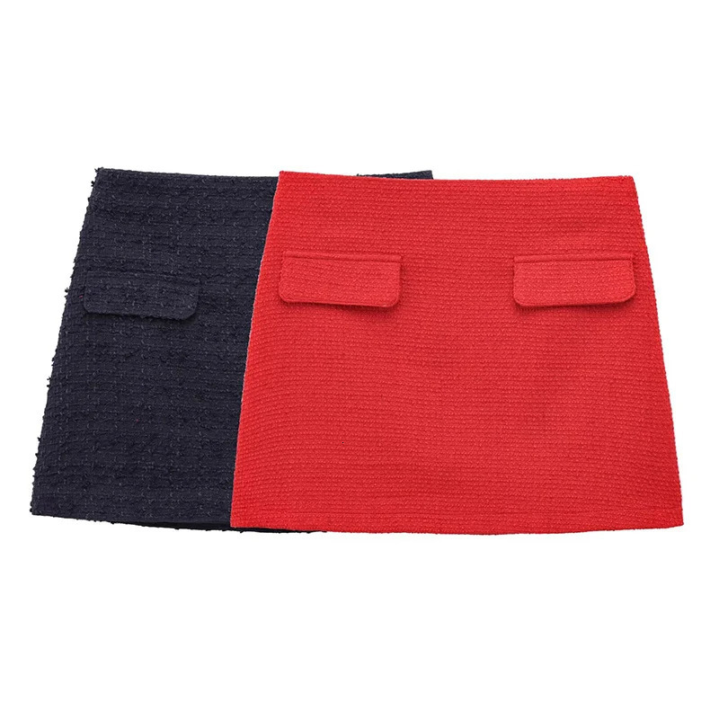 Willshela Women Fashion Solid Side Zipper A-Line Mini Skirt Vintage High Waist Female Chic Lady Skirts 250402