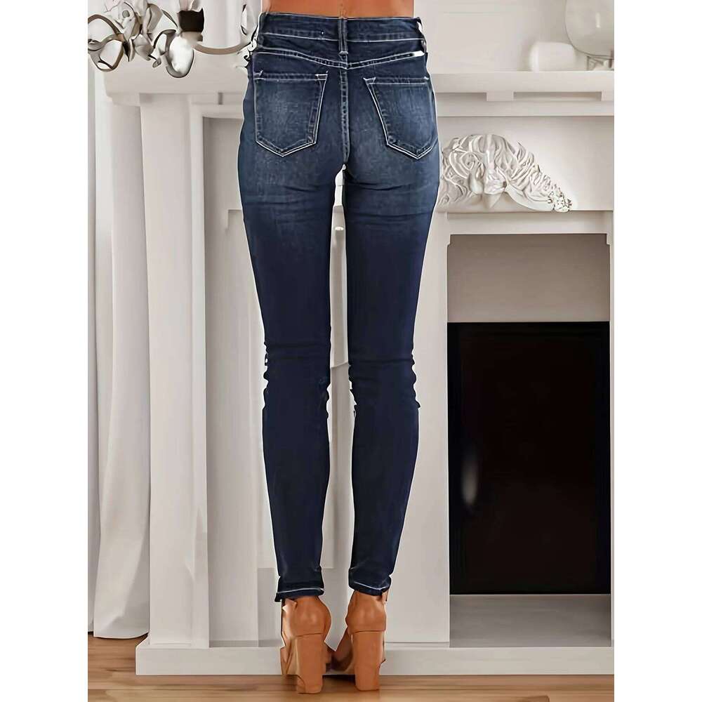 Women's High-Elastic Slim-Fit Spice Girls Fashionable Casual Jeans