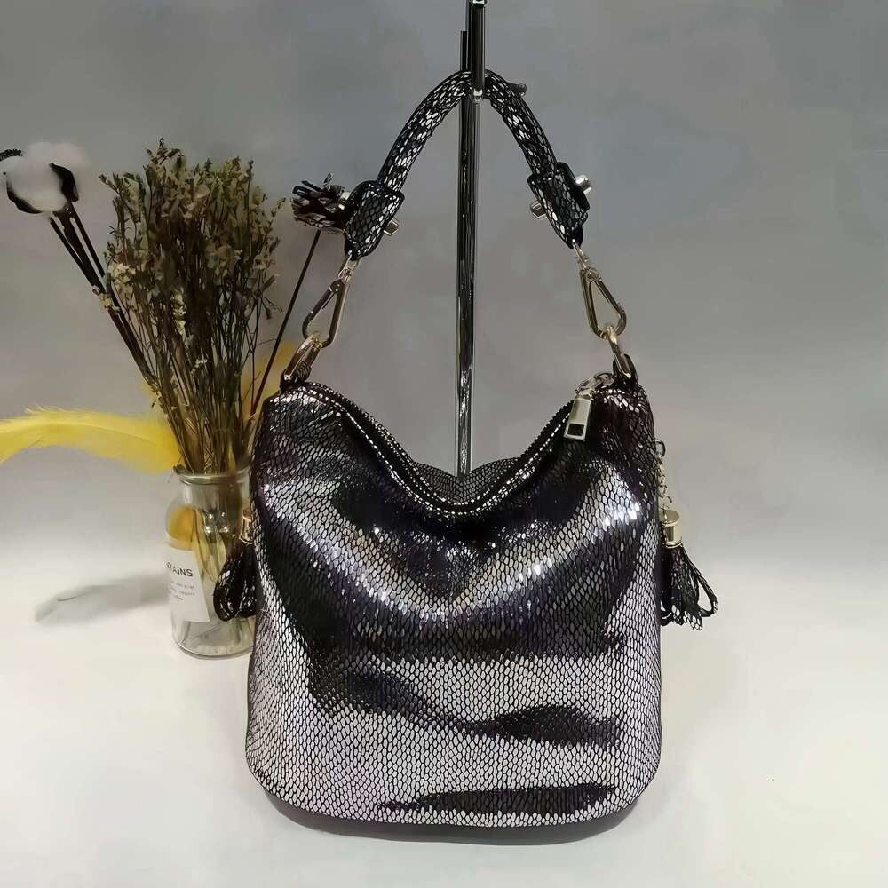 Women's Stylish Snake Print Shoulder bags Solid Color Handbag Crossbody Bag With Adjustable Strap