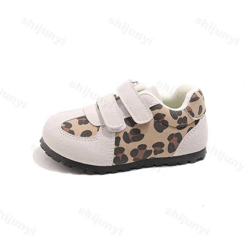 Children Outdoor Casual Sports Shoes 2025 Autumn Comfort Anti Slip Boys Girl Fashion Leopard Print Flat Shoes Toddler SneakersT251105