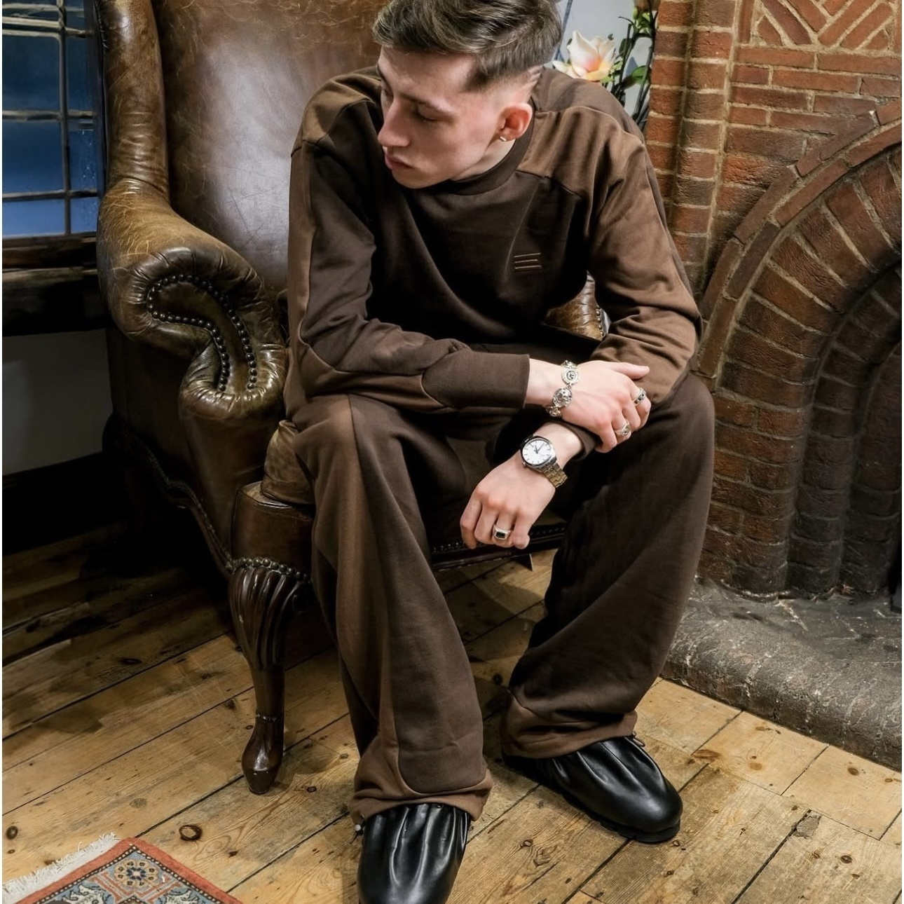 KROEN Men's Pants KROEN Business Attire Hoodie Set Quality Cotton Gray Black Jogger Drawstring Stripe Stitching Men Women Classic Embroidery Kroe