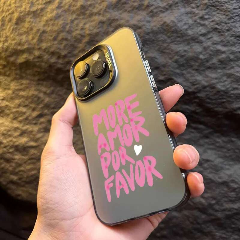 Colorful Maximalist More Amor Por Favor Design TPU Basic Case For iPhone 16 15 Pro Max 16E 14 13 12 11 XS X XR 7 8 Plus Cover