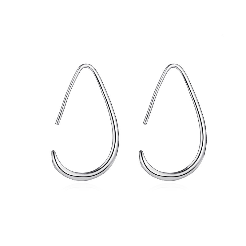 Minimalist Water Drop for Women, Versatile Personality Hoop Earrings, French Hollow Geometric Elegant Earrings