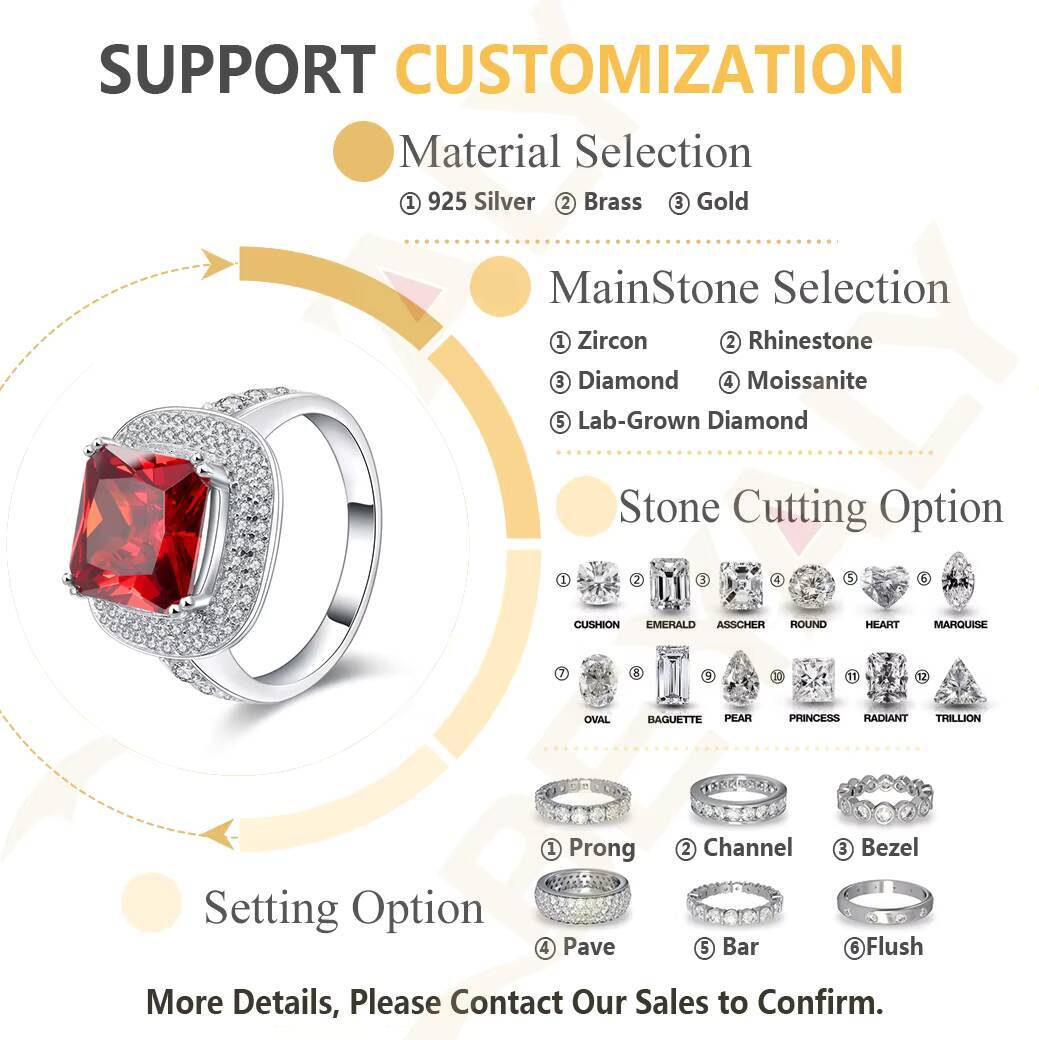 European and American Style Noble Style Citrine Fashion 925 Sterling Silver Gemstone Rings