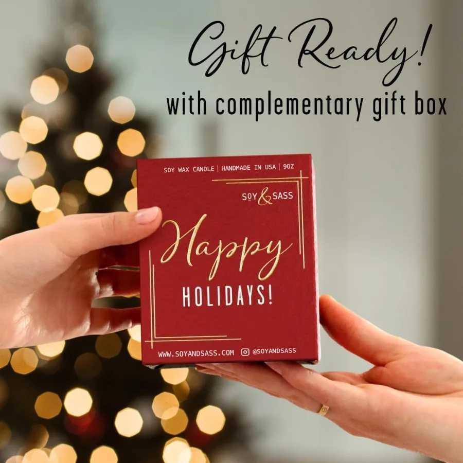 Winter Candle Christmas Candles Scented with Orange Cinnamon Vanilla Infused with Essential Oils for Cozy Holiday Ambiance 9oz C251105