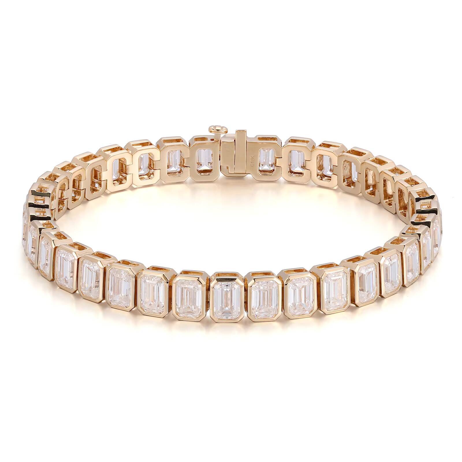 Moissanite Tennis Bracelet 18k Gold Moissanite Tennis Bracelet Gra Moissanite Tennis Bracelet