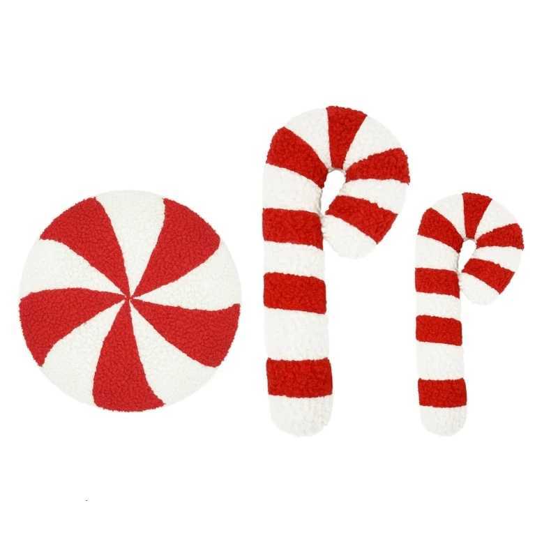Christmas Cushion Candy Soft Plushie Through Pillow for Home Decoration Y251105