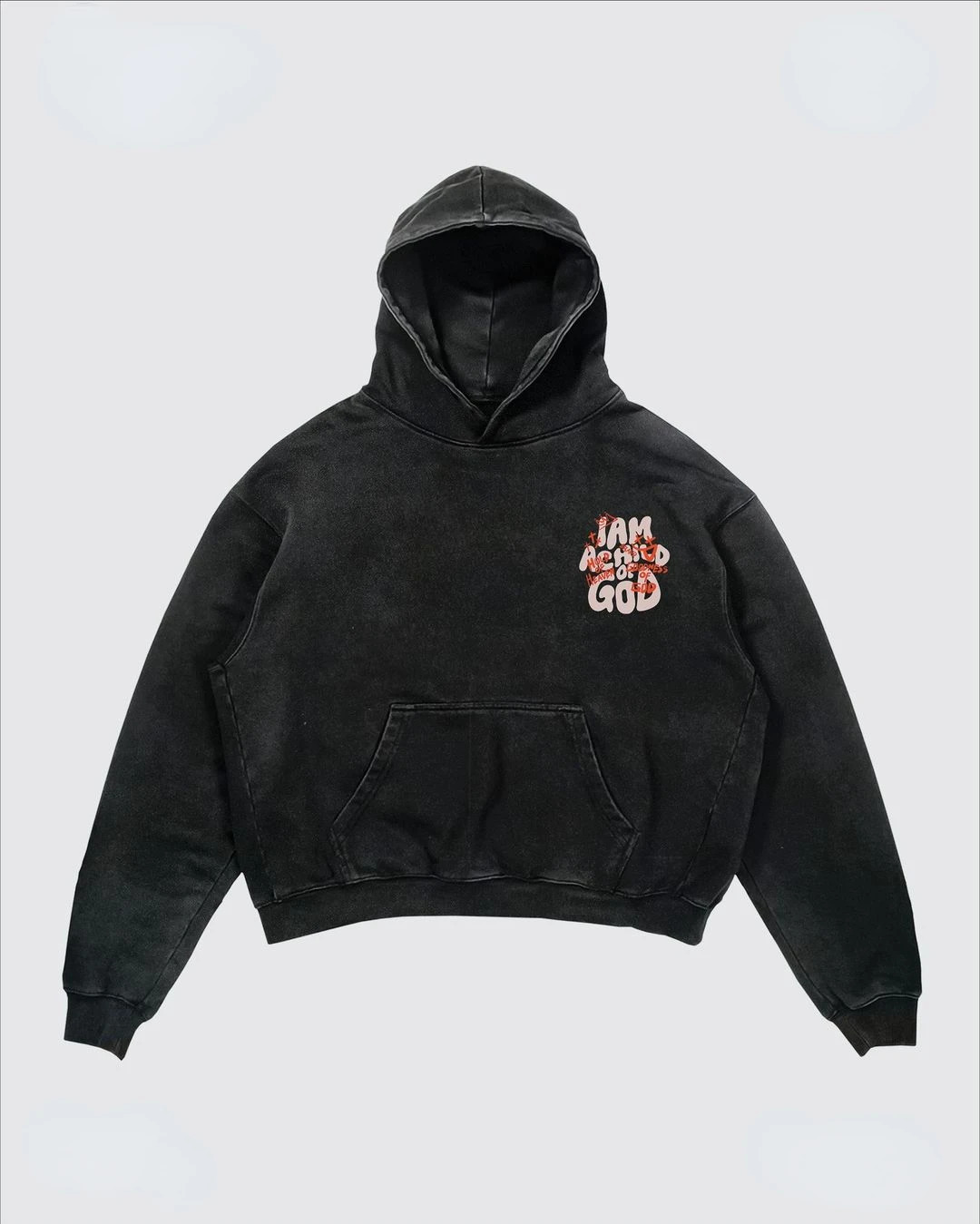 Cotton mens hoodie Y2K Gothic letter inkjet printed graphic black hoodie Harajuku casual Pullover streetwear sportswear 250402