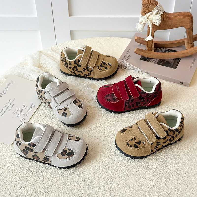 Childrens Toddler Sneakers 1-8 Years Old Leopard Boys Girls Single Shoes Four Seasons Red Soft Non-slip Kids De Training ShoesT251105