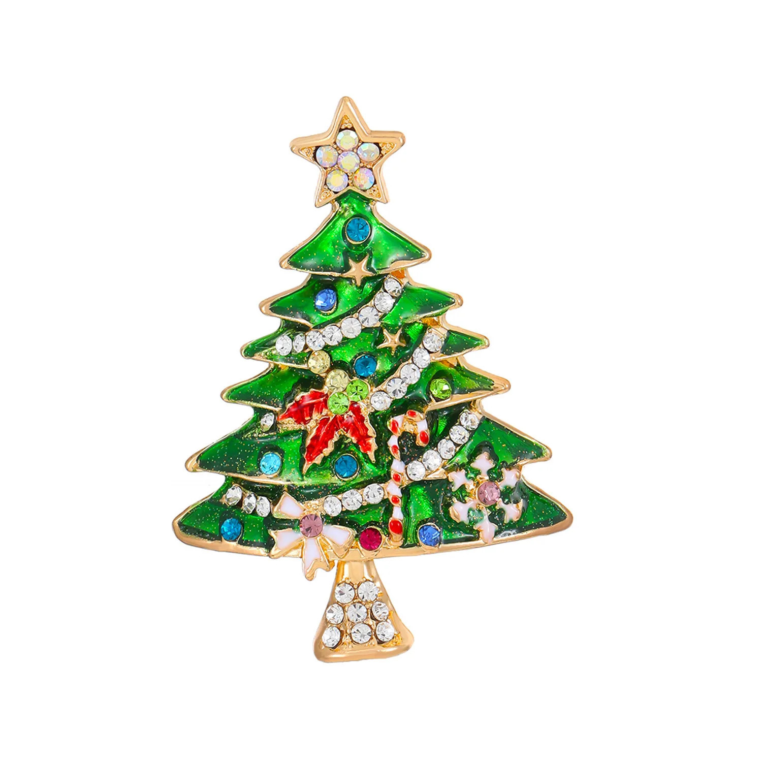 3 Color Christmas Broches Jewelry Fashion Enamel Tree Brooch Pin Womens Clothing Accessories 251104