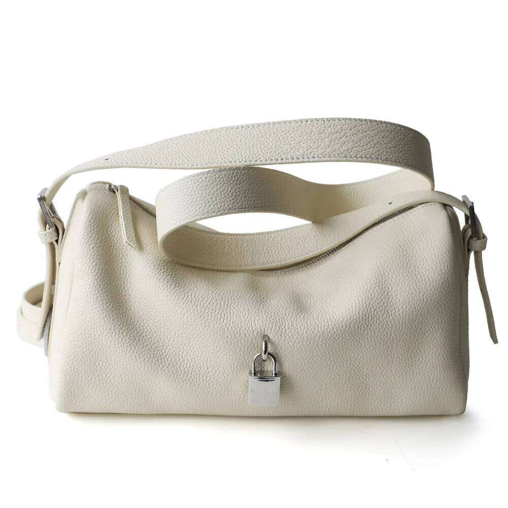 Designer LOCK Handbags Soft Horizontal Cylindrical Shape Pillow Leather Women Shoulder Bag Yellow Sky Blue Purse Gift St1105