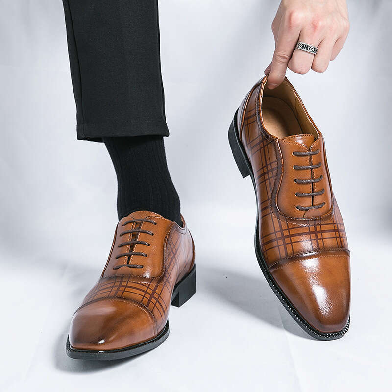 Large 38-46 Casual Leather 2023 Spring and Autumn Season New British Men's Shoes