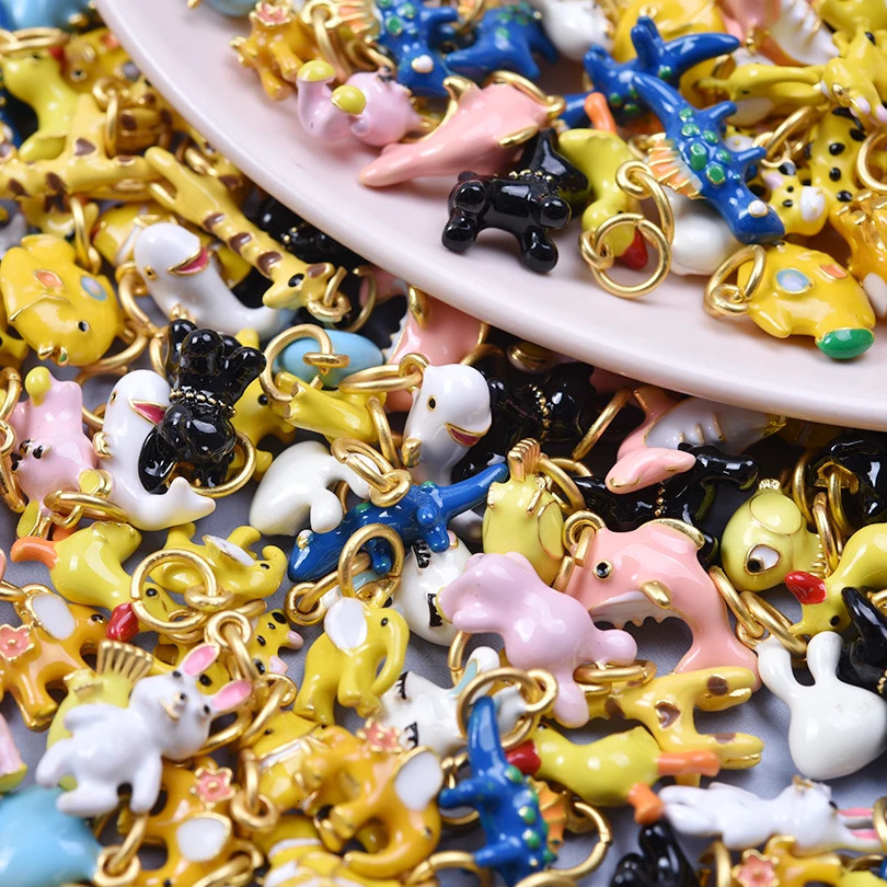 5 Womens Diy Necklace 3D Animal Series Rabbit Giraffe Duck Dog Jewelry Charm Pendant Fashion Edition Accessories Gift 250325