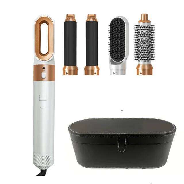 5-In-1 Electric Hair Negative Ion Straight Curler Blow Dryer Air Comb Removable Brush Kit Tool