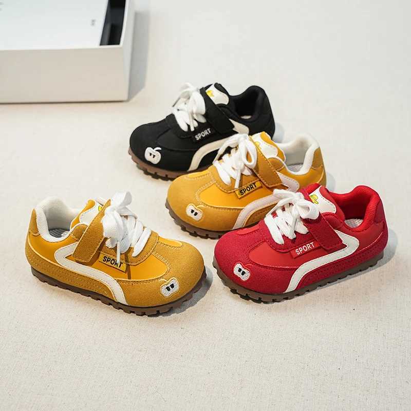Childrens Sneakers 2-12 Years Old Yellow Leather Boys Girls Casual Shoes Four Seasons Models Red Fashion with Kids Board ShoesT251105