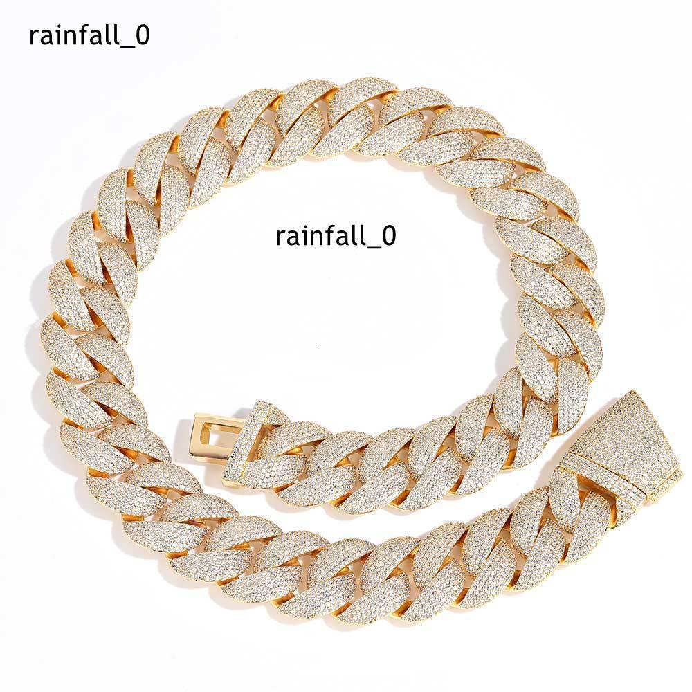 22 mm Out Vvs Chain Diamond Vvs Moissanite Chain Necklace Womens Cuban Chain Fine Fashion Jewellery Necklaces Bracelets Gift