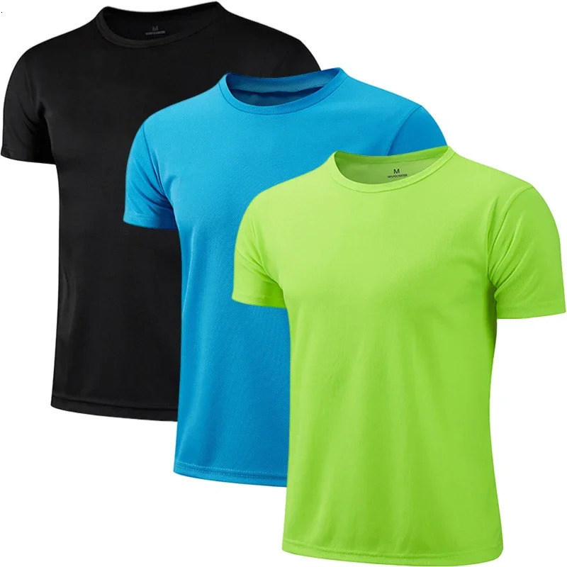 3 Pack Mesh Workout Shirts for Men Dry Fit Gym Shirts Quick Dry Athletic Short Sleeve T-Shirt Moisture Wicking 250402