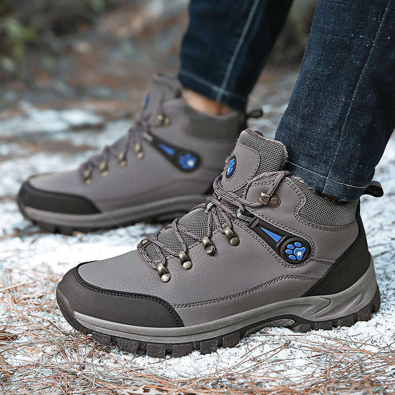 Large size outdoor cotton 39-48 winter fleece hiking snow boots warm sports shoes