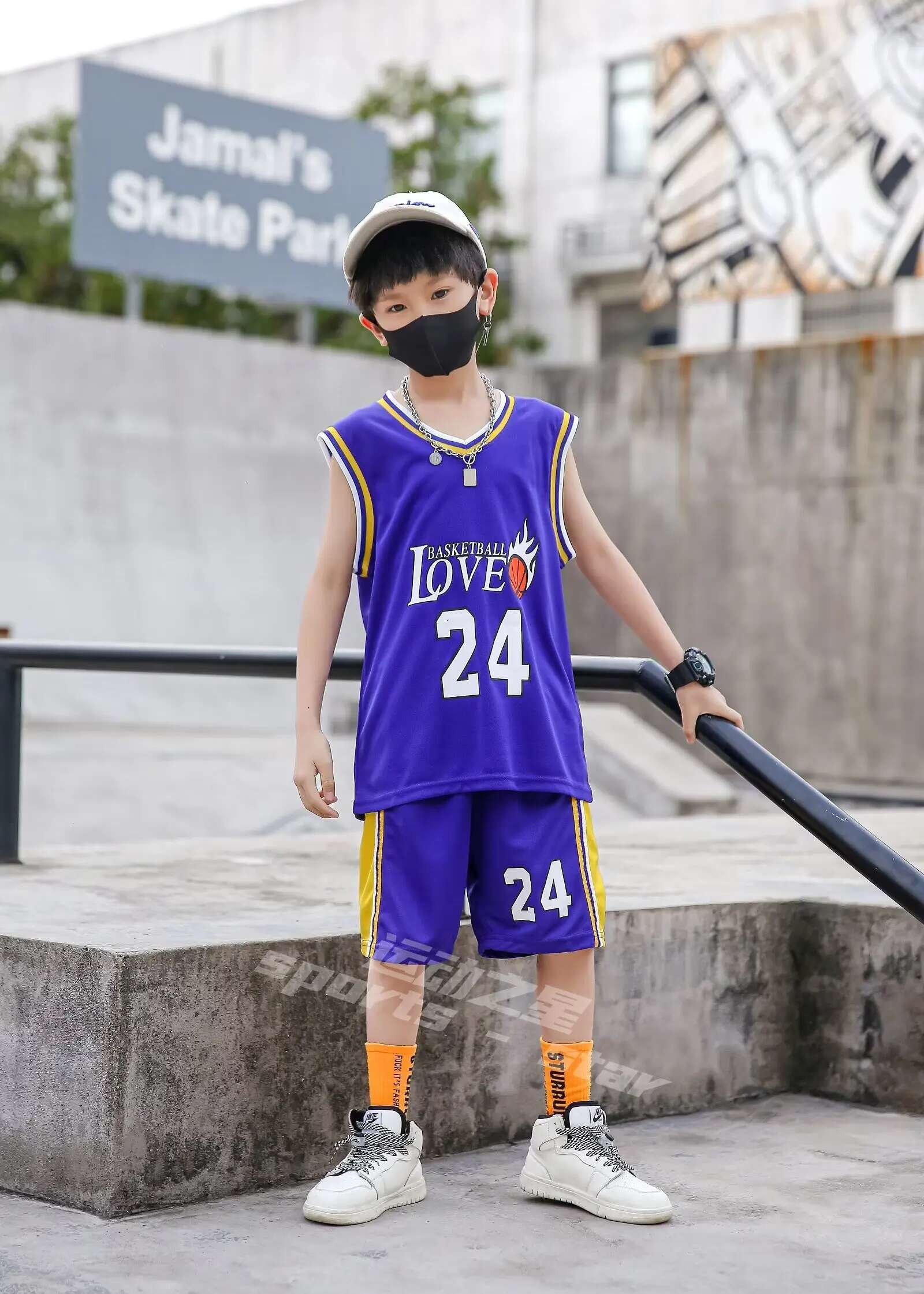 New 24/25 children's clothing suit boys and girls jersey compeon team uniform training basketball vest Model 035