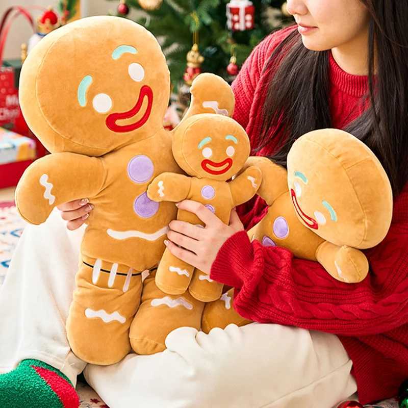 Cute Gingerbread Man Elk Santa Claus Doll Chirstmas Gifts Soft Sofa Cushion Pillow Christmas Xmas Ornament Home Decor Navidad Y251105